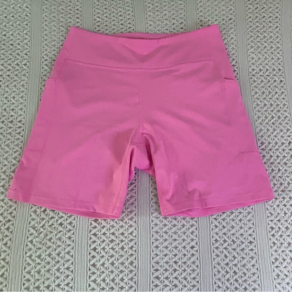 TEK GEAR Ultrastretch Biker Shorts XL Bubblegum Pink High Rise Athletic
